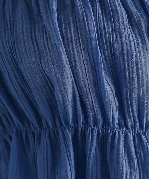 PAGEBOY(ページボーイ)の「シャーリングミニ2WAYブラウス(シャツ/ブラウス・レディース・ブラック/オフホワイト/ブルー/クリーム・FREE)」の8枚目の写真