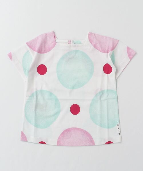 MARNI(マルニ)の「MARNI(マルニ)Baby ドットプリント半袖Tシャツカットソー(Tシャツ/カットソー・キッズ・ホワイト・12MONTH/9M/3MONTH/18MONTH/6MONTH)」の3枚目の写真