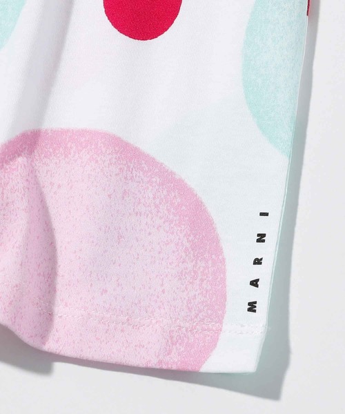 MARNI(マルニ)の「MARNI(マルニ)Baby ドットプリント半袖Tシャツカットソー(Tシャツ/カットソー・キッズ・ホワイト・12MONTH/9M/3MONTH/18MONTH/6MONTH)」の5枚目の写真
