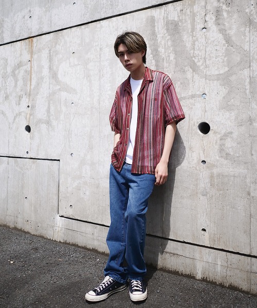 ADPOSION(アドポーション)の「透かし編み レース オープンカラーシャツ(シャツ/ブラウス・メンズ・レッド/グリーン/ネイビー・MEDIUM/LARGE/X-LARGE)」の19枚目の写真