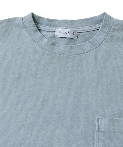 GLAZOS（グラソス）の「製品染め・無地半袖ポケットロゴプリントTシャツ（Tシャツ/カットソー・キッズ・グリーン/チャコールグレー/ライトブルー/イエロー・140cm/170cm/150cm/160cm）」の11枚目の写真