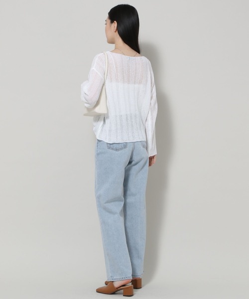 ALAND(エーランド)の「3.3 Field Trip/ボートネックニット 2908659(ニット/セーター・レディース・アイボリー/ダークブルー/ベージュ・FREE)」の6枚目の写真