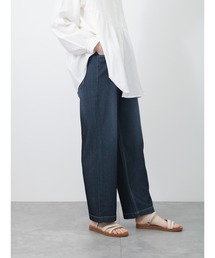 Samansa Mos2 blue | 【接触冷感・吸水速乾】メッシュデニムパンツ(デニムパンツ)