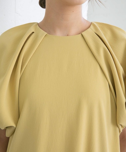KBF（ケイビーエフ）の「タックバルーンスリーブワンピース（ワンピース・レディース・ブラック/アイボリー/イエロー系その他・ONE）」の15枚目の写真