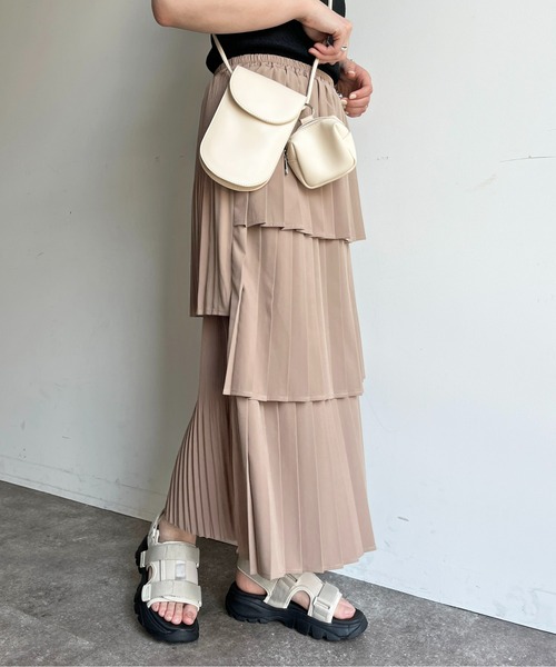 CPCM(シーピーシーエム)の「段々プリーツ360°スカート(スカート・レディース・ブラック/オフホワイト/オレンジ/ベージュ・FREE)」の16枚目の写真