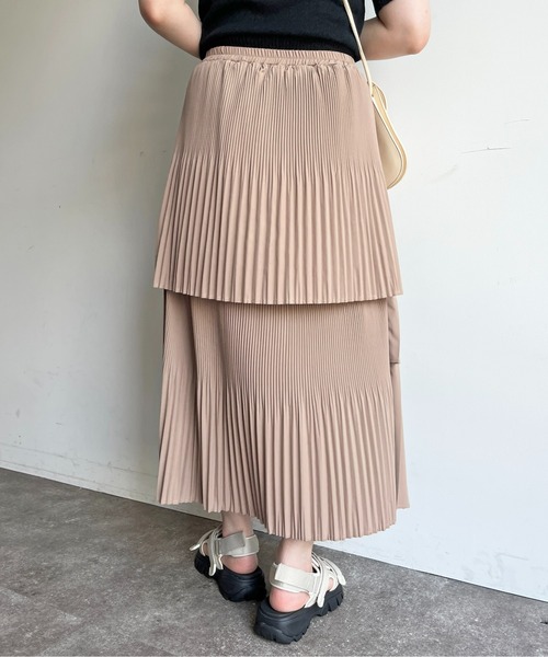 CPCM(シーピーシーエム)の「段々プリーツ360°スカート(スカート・レディース・ブラック/オフホワイト/オレンジ/ベージュ・FREE)」の15枚目の写真