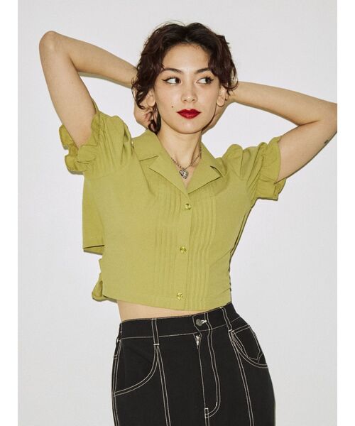 jouetie（ジュエティ）の「バックオープンブラウス（シャツ/ブラウス・レディース・オフホワイト/ブラック/グリーン・MEDIUM）」の20枚目の写真