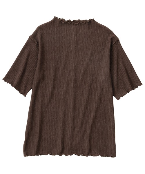 Viola e Viola(ヴィオラエヴィオラ)の「ふくれジャカードシアープルオーバー(Tシャツ/カットソー・レディース・ホワイト/ブラック/ブラウン・L/M/LL/3L)」の3枚目の写真