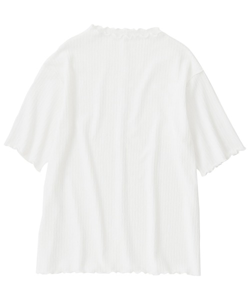 Viola e Viola(ヴィオラエヴィオラ)の「ふくれジャカードシアープルオーバー(Tシャツ/カットソー・レディース・ホワイト/ブラック/ブラウン・L/M/LL/3L)」の12枚目の写真