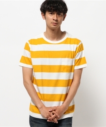 【Ciaopanic】プリントボーダー加工ポケTee