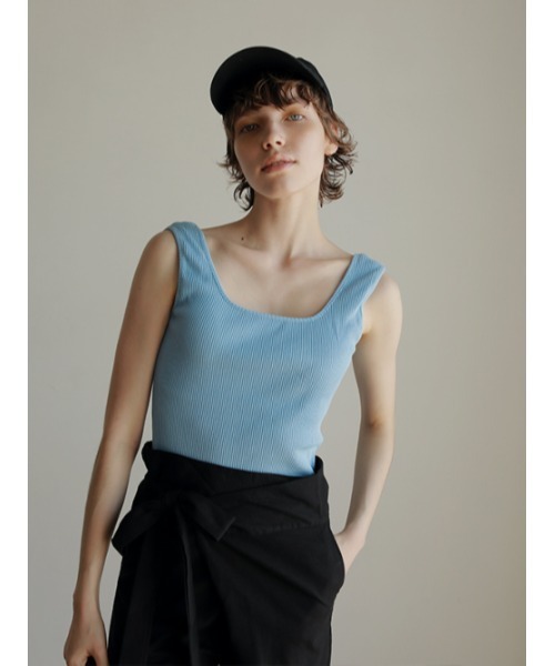 AMAIL(アマイル)の「Square pat cloth(タンクトップ・レディース・ホワイト/ブラック/ブルー/レッド・FREE)」の15枚目の写真