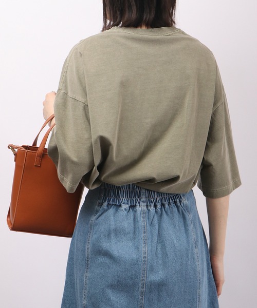 spiritoso（スピリトーゾ）の「spiritoso ピグメントアメリカンイーグルロゴTシャツ（Tシャツ/カットソー・レディース・ブラウン/ホワイト系/カーキ/オレンジ・F）」の11枚目の写真