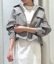 BABYLONE（バビロン）の「コットンリネンクロップドブルゾン（ブルゾン）」