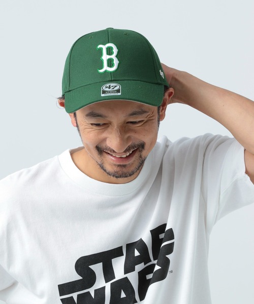 '47(フォーティーセブン)の「【47(フォーティセブン)】別注MVP ベースボールキャップ(キャップ・メンズ・ナチュラル/ブラック/グリーン・FREE)」の1枚目の写真