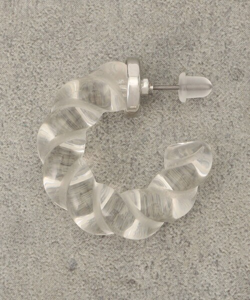 FREAK'S STORE（フリークスストア）の「ネジリクリアピアス（ピアス（両耳用）・レディース・シルバー・ﾌﾘ-）」の3枚目の写真