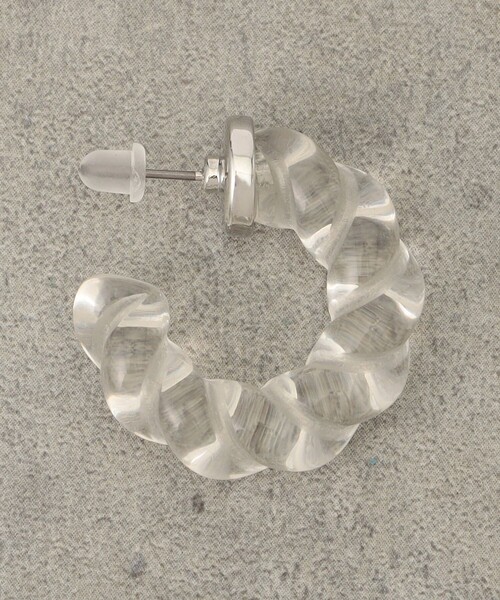 FREAK'S STORE（フリークスストア）の「ネジリクリアピアス（ピアス（両耳用）・レディース・シルバー・ﾌﾘ-）」の6枚目の写真