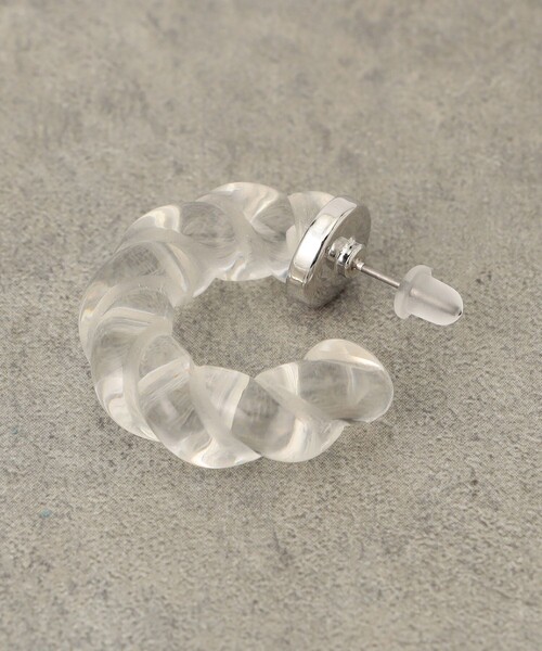 FREAK'S STORE（フリークスストア）の「ネジリクリアピアス（ピアス（両耳用）・レディース・シルバー・ﾌﾘ-）」の5枚目の写真