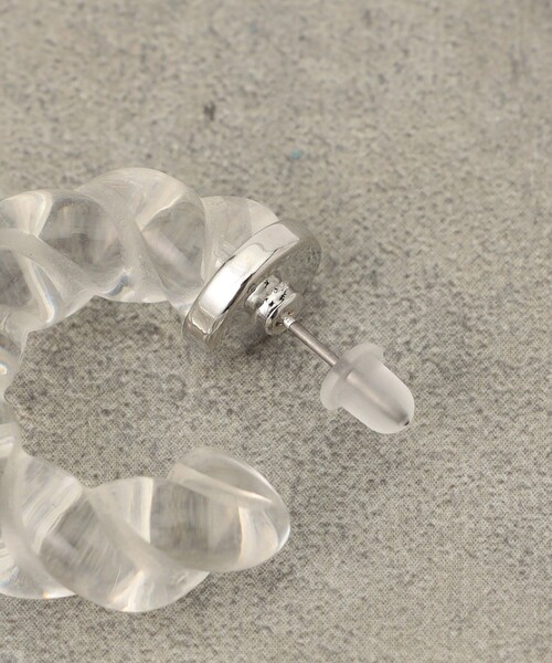FREAK'S STORE（フリークスストア）の「ネジリクリアピアス（ピアス（両耳用）・レディース・シルバー・ﾌﾘ-）」の2枚目の写真