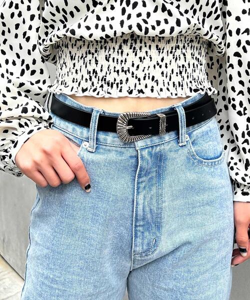 INGNI(イング)の「ウエスタンバックルベルト(ベルト・レディース・ブラック・ONE SIZE)」の1枚目の写真