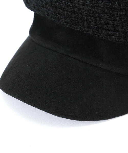 FREE'S MART（フリーズマート）の「◆ツイードマリンキャスケット（キャスケット・レディース・ブラック/ベージュ・ﾌﾘ-）」の9枚目の写真