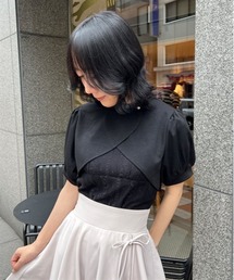 カットボレロ付ノースリプルオーバー