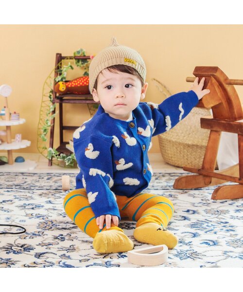 BREEZE(ブリーズ)の「とんがりベビーニット帽(その他ベビー用品・キッズ・イエロー/アイボリー/レッド/ブルー・46/48)」の5枚目の写真