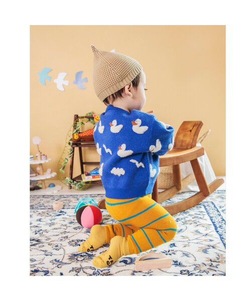 BREEZE(ブリーズ)の「とんがりベビーニット帽(その他ベビー用品・キッズ・イエロー/アイボリー/レッド/ブルー・46/48)」の6枚目の写真