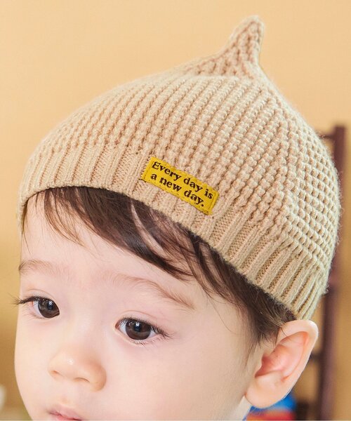 BREEZE(ブリーズ)の「とんがりベビーニット帽(その他ベビー用品・キッズ・イエロー/アイボリー/レッド/ブルー・46/48)」の10枚目の写真