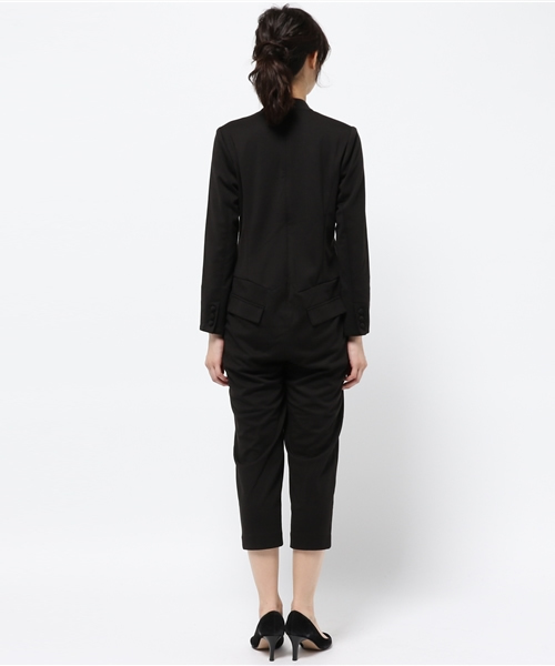 OUTLET（アウトレット）の「【CAPRICIEUX LE'MAGE】テーラー風ロンパース（サロペット/オーバーオール・レディース・ブラック/ライトグレー・FREE）」の5枚目の写真