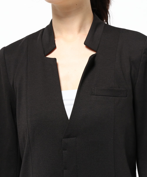 OUTLET（アウトレット）の「【CAPRICIEUX LE'MAGE】テーラー風ロンパース（サロペット/オーバーオール・レディース・ブラック/ライトグレー・FREE）」の6枚目の写真
