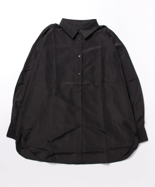 fort point（フォーポイント）の「【C-FORT POINT/フォートポイント】エステルブロード　オーバーシルエットシャツ（シャツ/ブラウス・レディース・ブラウン/ブラック/ネイビー/オフホワイト・MEDIUM）」の3枚目の写真