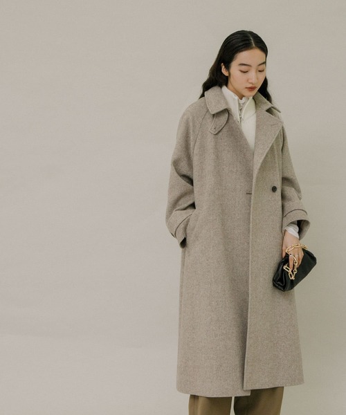 URBAN RESEARCH（アーバンリサーチ）の「ステンカラーロングコート（ステンカラーコート・レディース・ブラック/モカ・38/36）」の4枚目の写真