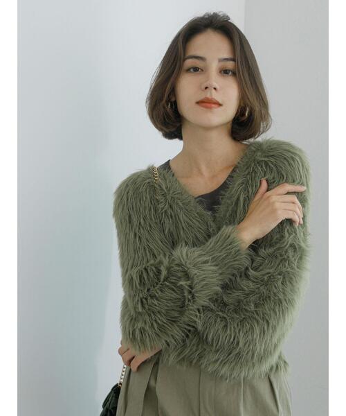 Te chichi(テチチ)の「【Atelier Militaire】フェザーカーディガン(カーディガン/ボレロ・レディース・カーキ・F)」の1枚目の写真