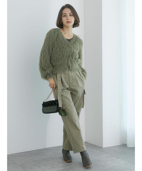 Te chichi(テチチ)の「【Atelier Militaire】フェザーカーディガン(カーディガン/ボレロ・レディース・カーキ・F)」の7枚目の写真