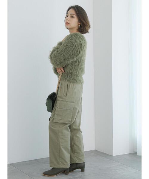 Te chichi(テチチ)の「【Atelier Militaire】フェザーカーディガン(カーディガン/ボレロ・レディース・カーキ・F)」の4枚目の写真