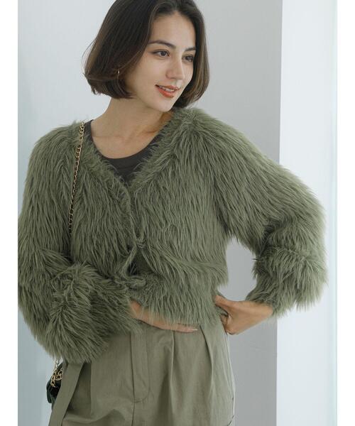 Te chichi(テチチ)の「【Atelier Militaire】フェザーカーディガン(カーディガン/ボレロ・レディース・カーキ・F)」の9枚目の写真