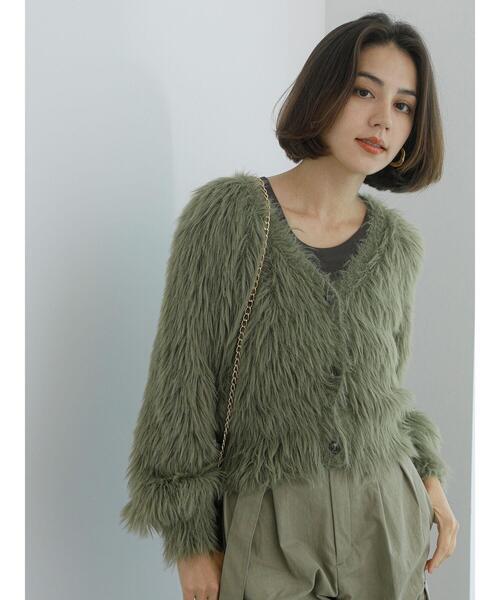 Te chichi(テチチ)の「【Atelier Militaire】フェザーカーディガン(カーディガン/ボレロ・レディース・カーキ・F)」の10枚目の写真