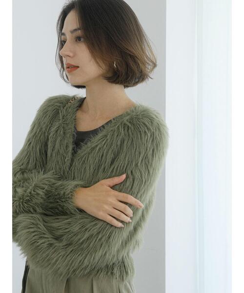 Te chichi(テチチ)の「【Atelier Militaire】フェザーカーディガン(カーディガン/ボレロ・レディース・カーキ・F)」の12枚目の写真