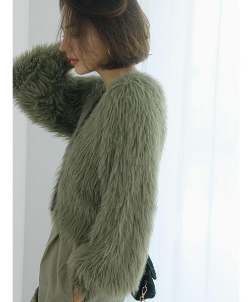Te chichi(テチチ)の「【Atelier Militaire】フェザーカーディガン(カーディガン/ボレロ・レディース・カーキ・F)」の13枚目の写真