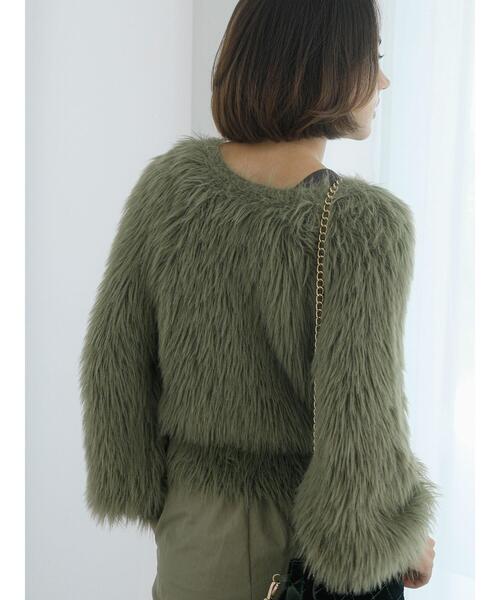 Te chichi(テチチ)の「【Atelier Militaire】フェザーカーディガン(カーディガン/ボレロ・レディース・カーキ・F)」の14枚目の写真