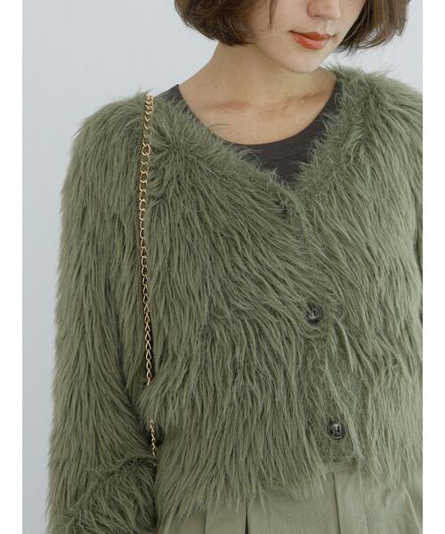 Te chichi(テチチ)の「【Atelier Militaire】フェザーカーディガン(カーディガン/ボレロ・レディース・カーキ・F)」の16枚目の写真