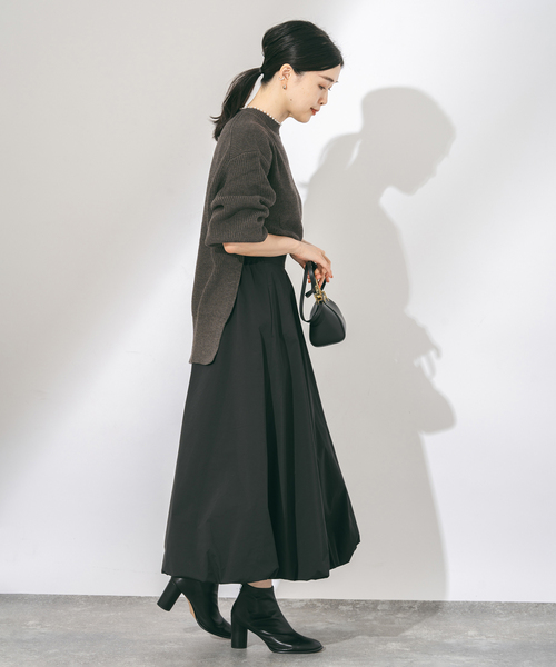 JOURNAL STANDARD - 【2023AW】L&#39;ESSAGE パールツキ畦プルオーバー ニット 黒 JOURNAL STANDARD - 【2023AW】L'ESSAGE パールツキ畦プル