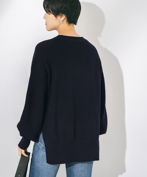 JOURNAL STANDARD - 【2023AW】L'ESSAGE パールツキ畦プルオーバー ニット 黒 journal standard L'essage（ジャーナルスタンダードレサージュ
