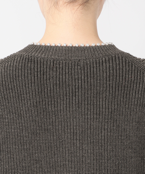 journal standard L'essage（ジャーナルスタンダードレサージュ）の「パールツキ畦プルオーバー（ニット/セーター・レディース・ネイビー/チャコールグレー・FREE）」の19枚目の写真