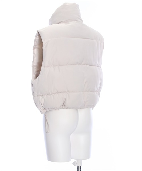 clear（クリア）の「中綿ショートベストジャケット（ベスト・レディース・ブラック/アイボリー・F）」の5枚目の写真