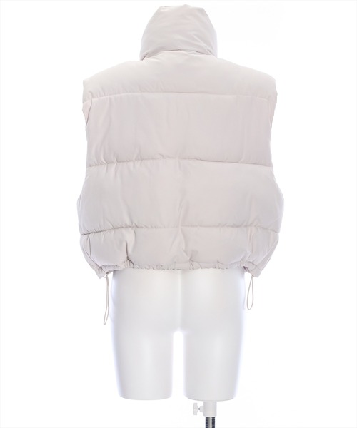 clear（クリア）の「中綿ショートベストジャケット（ベスト・レディース・ブラック/アイボリー・F）」の6枚目の写真