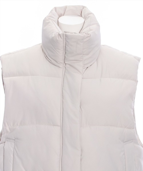 clear（クリア）の「中綿ショートベストジャケット（ベスト・レディース・ブラック/アイボリー・F）」の7枚目の写真