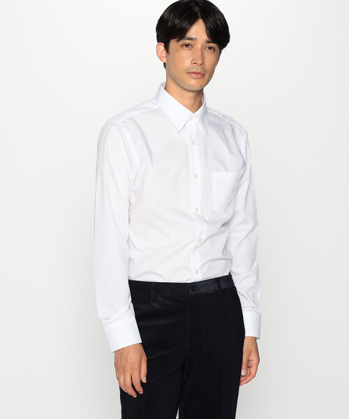 COMME CA ISM（コムサイズム）の「イージーケア ポリエステル綿 ブロード ドレスシャツ（ビジネスシャツ・メンズ・ホワイト・MEDIUM/SMALL/LARGE/X-LARGE）」の10枚目の写真