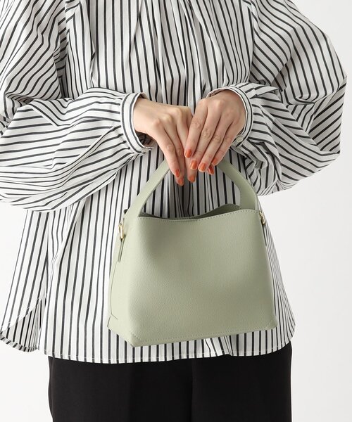 OPAQUE.CLIP(オペークドットクリップ)の「◆【2WAY/軽量】ワンハンドルミニバッグ(ショルダーバッグ・レディース・ライトグリーン/ブラック/ベージュ/シルバー・00)」の3枚目の写真