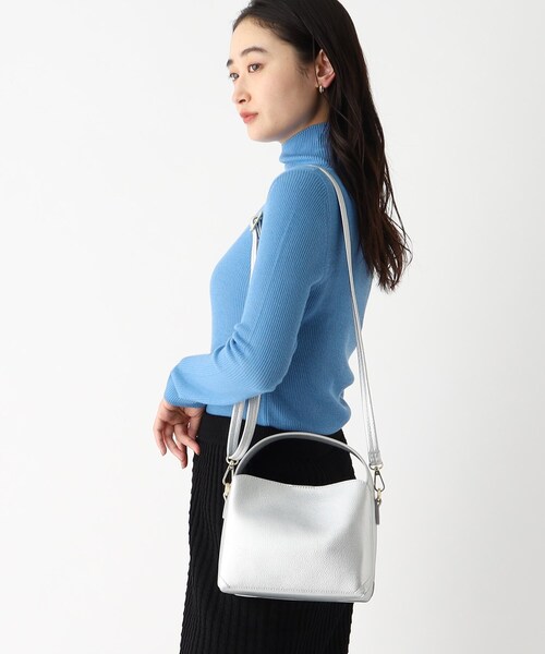 OPAQUE.CLIP(オペークドットクリップ)の「◆【2WAY/軽量】ワンハンドルミニバッグ(ショルダーバッグ・レディース・ライトグリーン/ブラック/ベージュ/シルバー・00)」の8枚目の写真